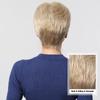 LOUIS FERRE Light Golden Blonde Pixie Cut Synthetic Wigs for Women Short Straight Layered Hair Wigs With Bangs for Daily Use