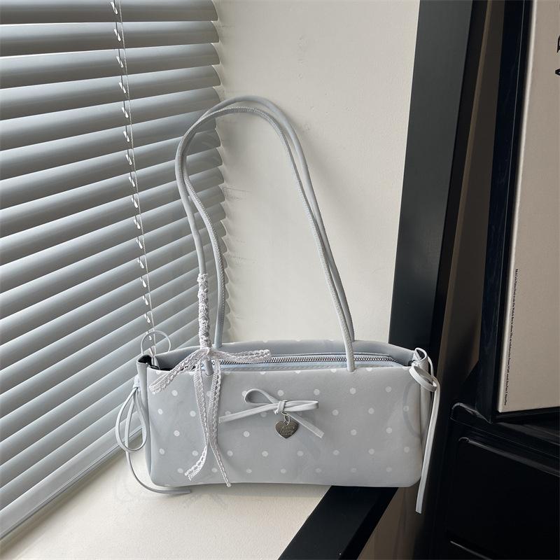 City Chic French Shoulder Bag Women's Fashion Butterfly Knot Underarm Bag Versatile Minimalist Style Handbag