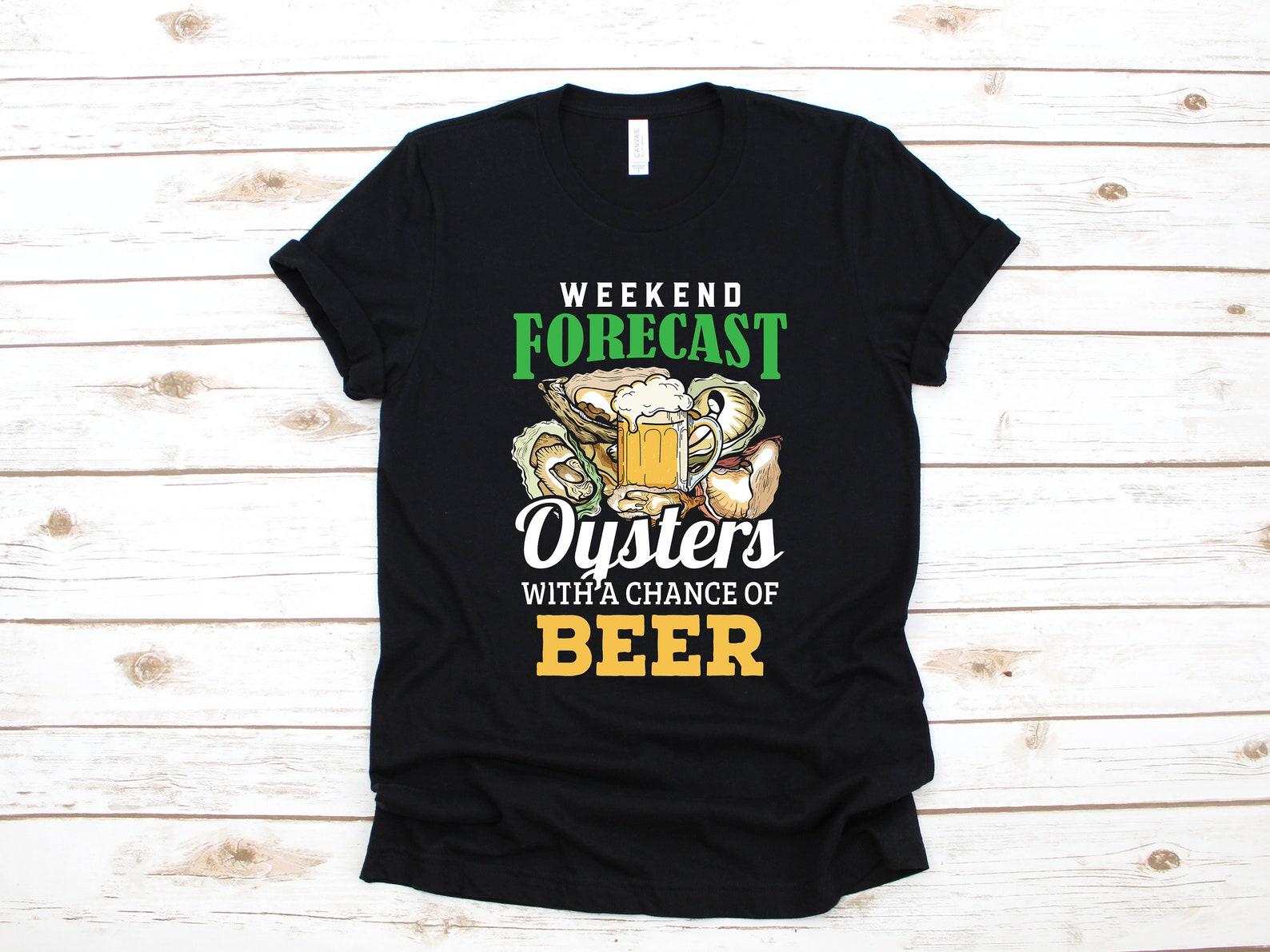 Oysters and Beer T-Shirt, Funny Oyster Tee, Seafood, Tank Top, T-shirt, T-shirt,T-shirt S