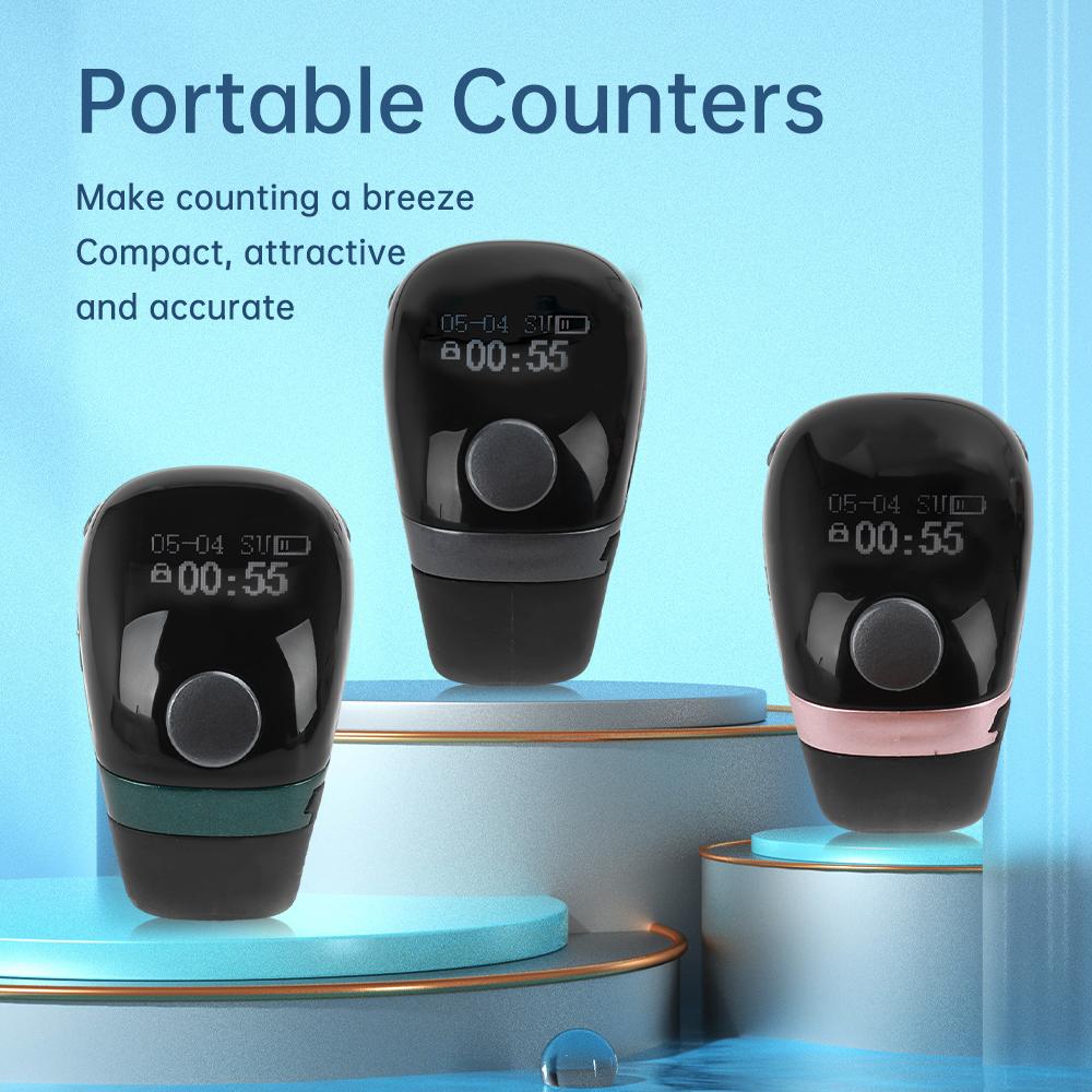 Smart Praise Zikr Ring for Muslims Tasbih OLED Digital Counter Tasbeeh Prayer Time Vibration Reminder Waterproof Type C