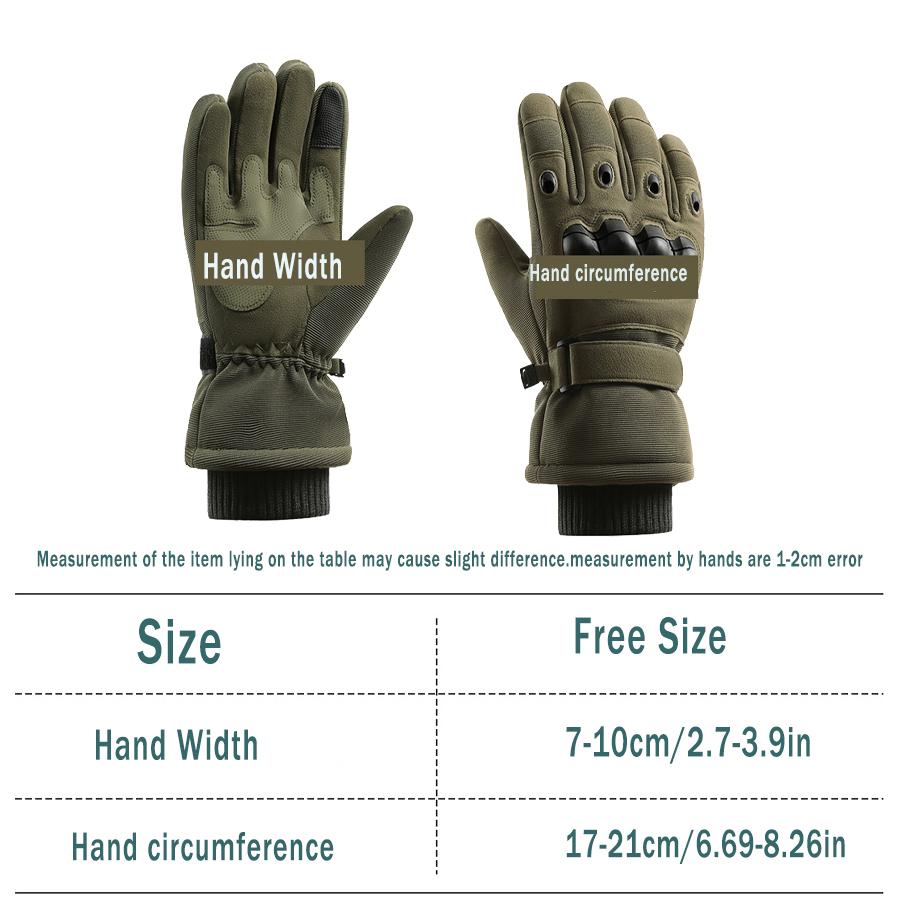 1Pair Winter Motorcycle Gloves Touchscreen Outdoor Hunting Protection Mountaineering Skiing Full Finger Gloves