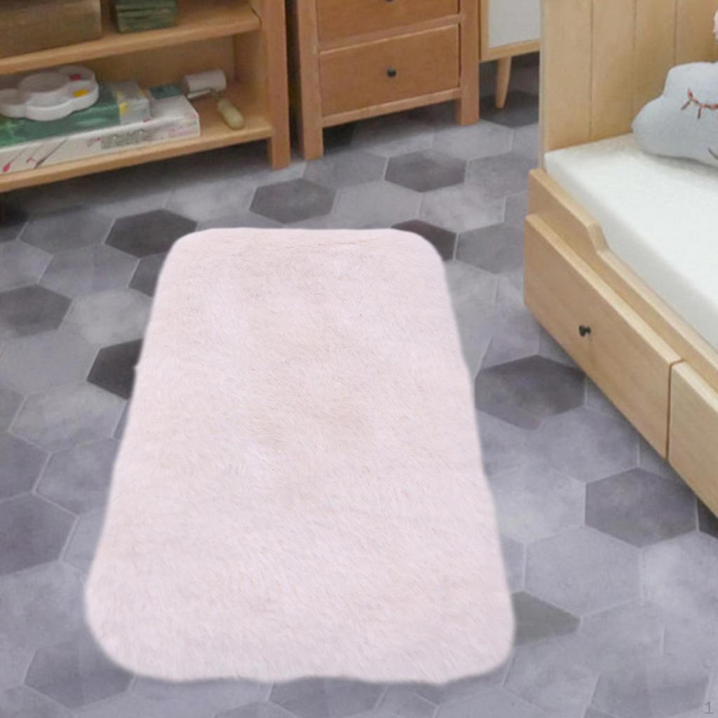 1/12 Miniature Plush Carpet Micro Landscape Furniture Accessories Dollhouse Area Rug Simulation