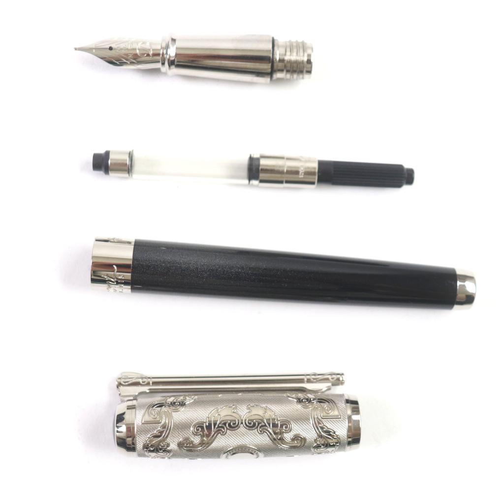 Pristine Dupont fountain pen Wild West 198/1500 Black Silver K14 mens Used