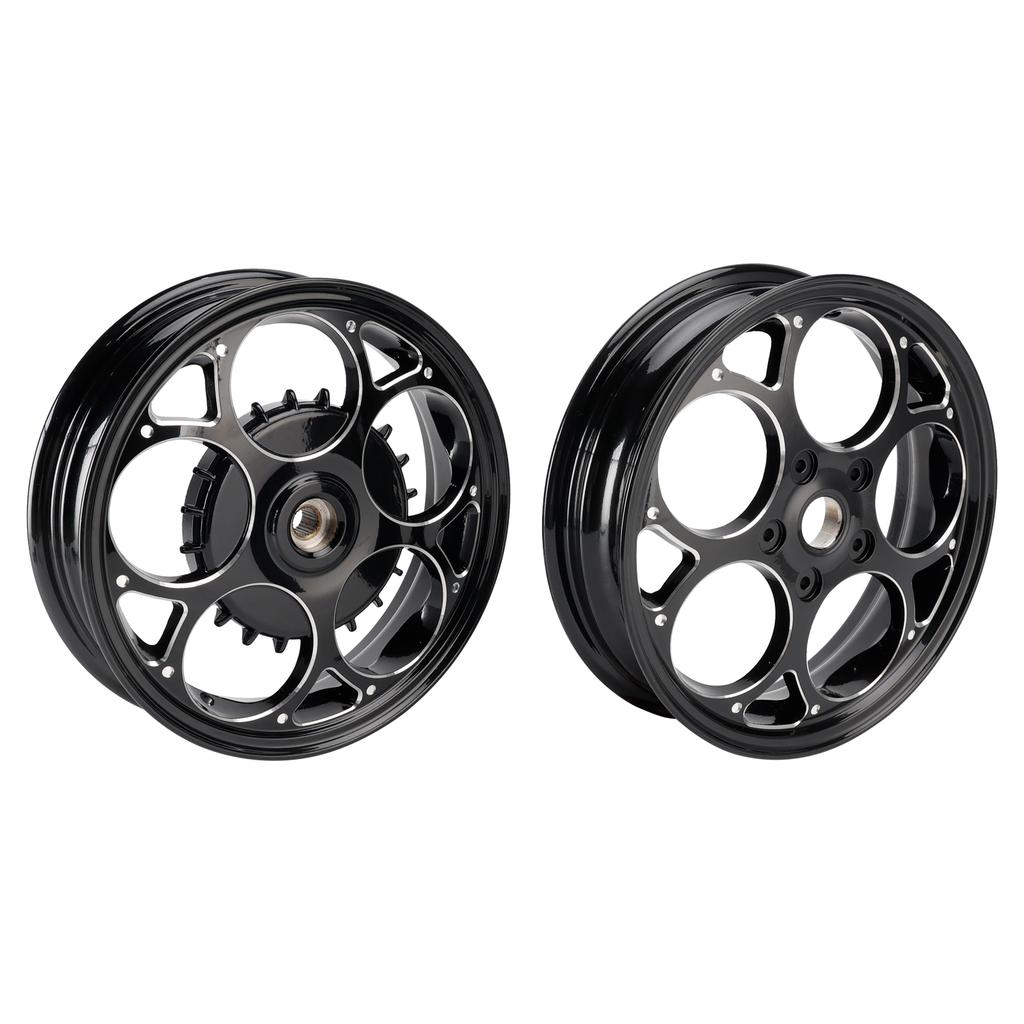 Front & Rear Wheel Rim Set 3.0x12" Black For Vespa Sprint Primavera 50 125 150