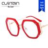 2022 Polygon Eyeglass Frame: Anti-Blue Light, Hollowed Sides, Trendy European & American Design