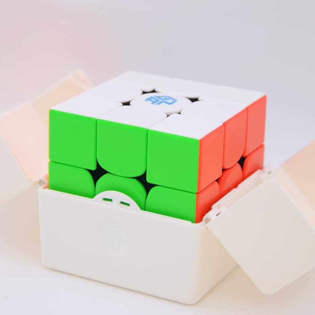 Bucubke GAN11M Pro 3x3 Stickerless Magnetic Speed Puzzle Magic Cube Black GAN11 M Pro 3x3 Competition Cube with Magnet Toy Built-in (Black Interior)