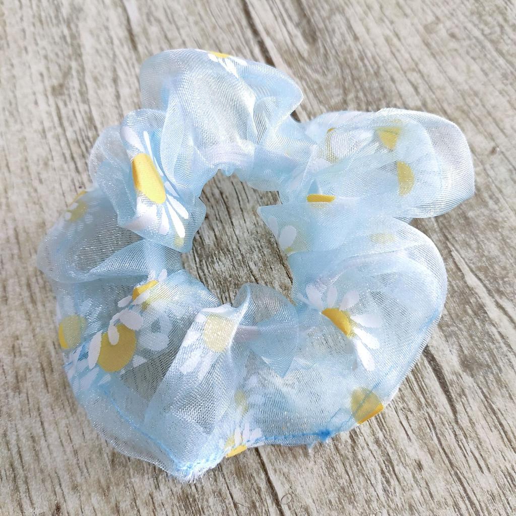 Gumki do włosów Elastyczne Miękka Gaza Wzór Stokrotki Wstążki do włosów Jelito Akcesoria do włosów