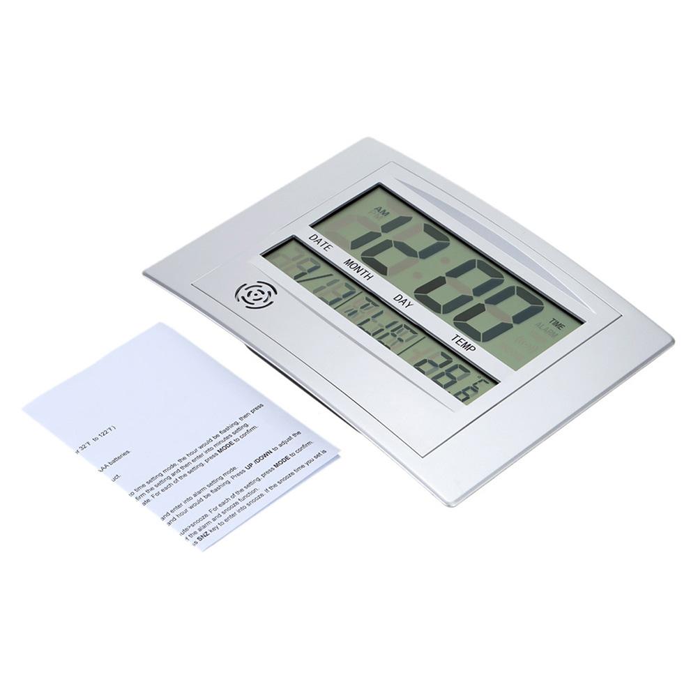 Digitale Wanduhren, multifunktionaler elektronischer Thermometer, Kalender, Wecker
