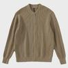 2024 Men's Double Zipper Solid Color Knitted Cardigan Sweater