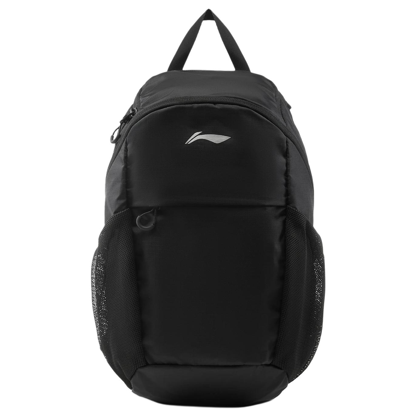 Li Ning Running Series Casual Sports Daily Zipper Backpack Men backpack Black ABSU217-1 Black