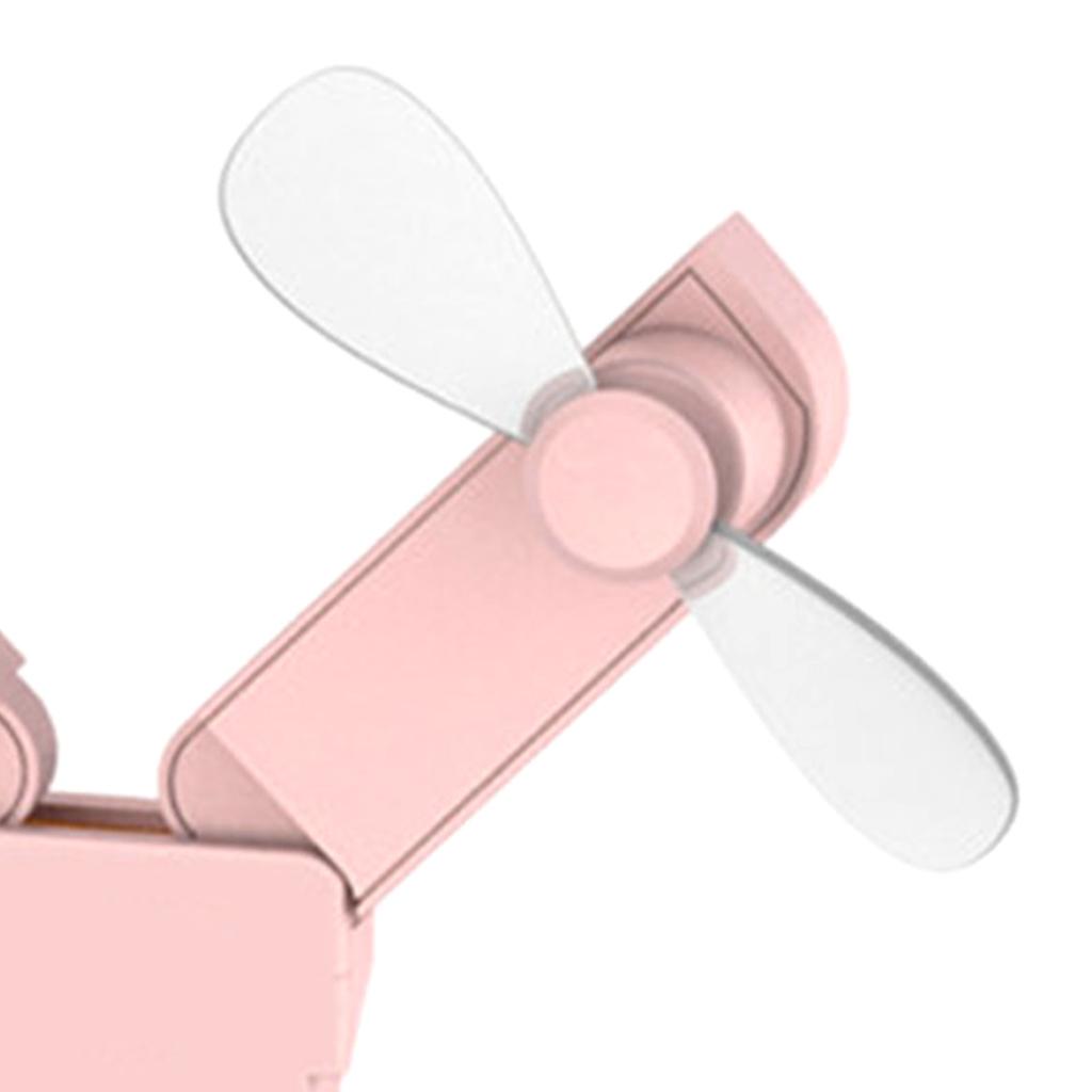 Folding Electric Fan Double Headed Portable Handheld Mini USB Fan for Outdoor Indoor Office Travel