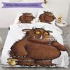 The Gruffalo Pattern Bedding,Quilt Set Quilt Cover Pillowcase Home Birthday Gift(1 * Duvet Cover + 2 * Pillowcase, Without Core)_lx