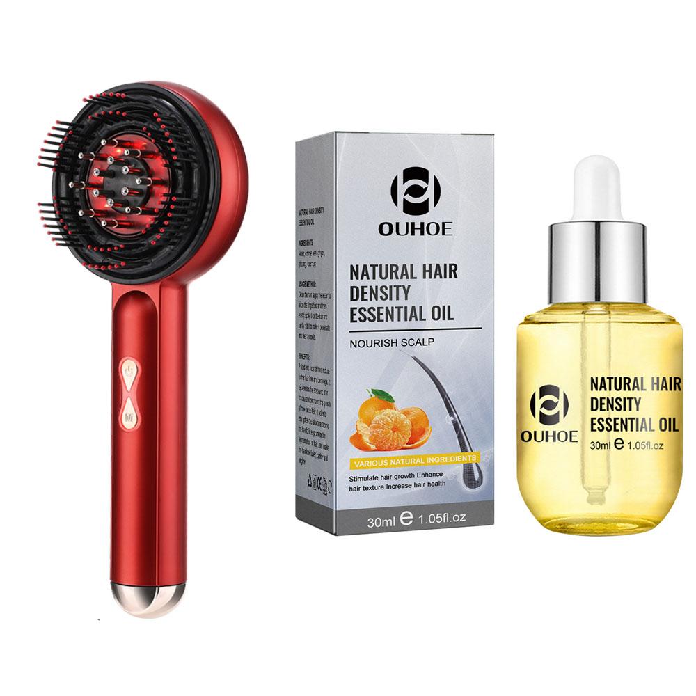 

Электрическая головка для разминания массажная расческа Массажер для расслабления кожи головы Аппликатор для масла Расческа для роста волос Щетка для волос Масло-эссенция Питает кожу головы