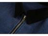 Men's Retro Blue Detroit Workwear Jacket - Heavyweight Spring/Autumn Color Block Lapel Outerwear