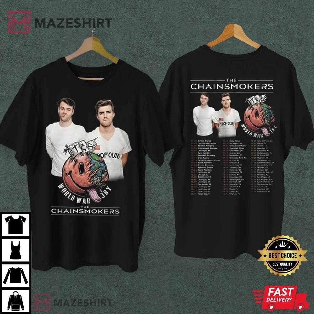 The Chainsmokers Tour Setlist 2023 T-Shirt twoside Unisex T-Shirt S