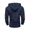 Autumn and Winter Men's Solid Color Jacquard Hooded Sweatshirt, Loose Sports Casual Top, Jacket