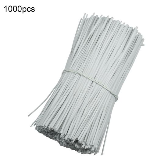 

1000 шт. Гнучкі пластикові водонепроникні дроти для квітів, що знімаються, для саду 20cm білий