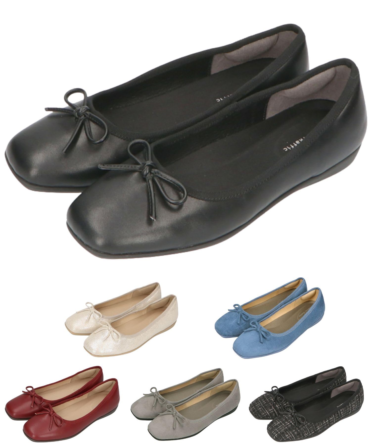 

Square-toe ballet flats / R-4009