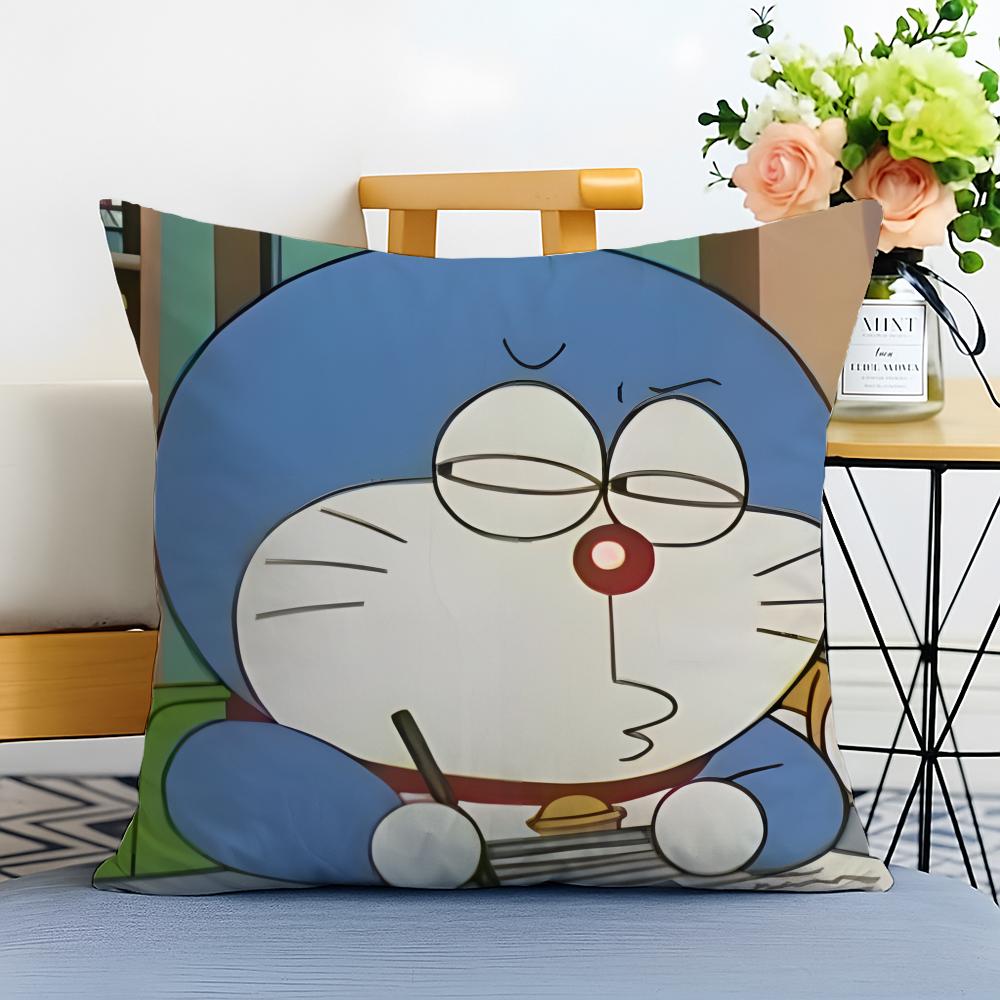 

DDoraemon Cushion Cover Washable Linen Pillowcase Soft for Sofa Bed Cozy Home Room Decor 30x30cm