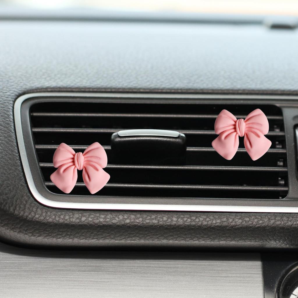 CasaPopz Pink Bow Car Coquette Cute Girly Car Decor Accessories Interior Aesthetic Car Decoration 6 Staff Women Girls