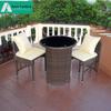 Outdoor Rattan Three-Piece Set: Balcony Chair and Terrace Tea Table