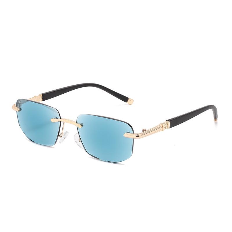 High-End Crystal Cut-Edge Frameless Flower Reading Glasses with Metal Frame for Middle-Aged and Elderly Women