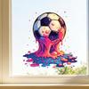 Soccer Window Clings Soccer Ball Static Window Stickers Removable PVC Decals for Home Office School Football Event Party Decoration