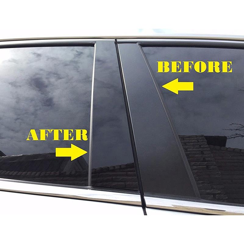 8pcs/set Car Window Pillar Posts Door Trims Cover Stickers Glossy Black Accessories For Skoda Karoq 2017-2021 2022 Exterior Decor