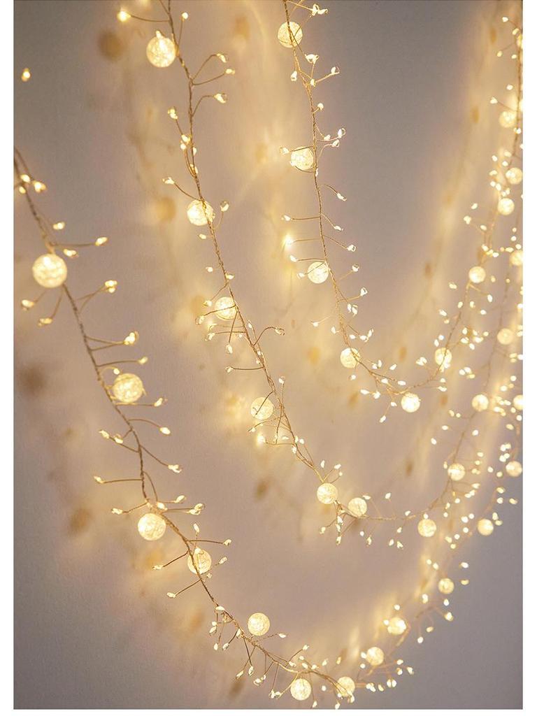 LED Waterproof Crackle Ball String Lights with Remote Control - Decorative Fairy Lights
