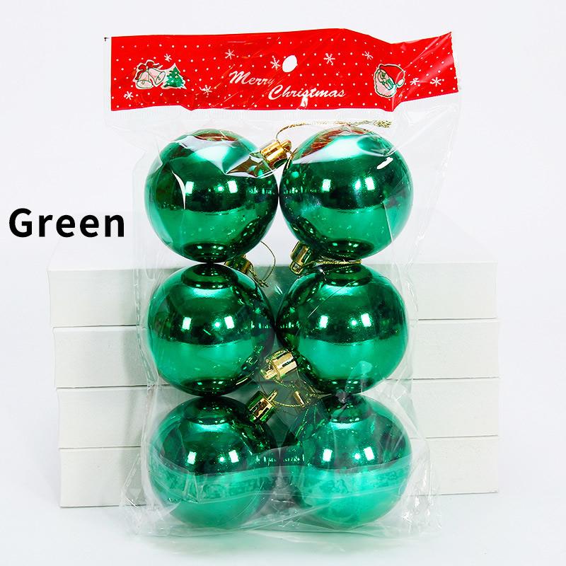 6 Stück/Los 6cm/2,4 Zoll Weihnachtsbaum Dekoration Farbe Hohlkugeln Schmuck Hängende Kugeln Für Haus Bar Party Dekoration
