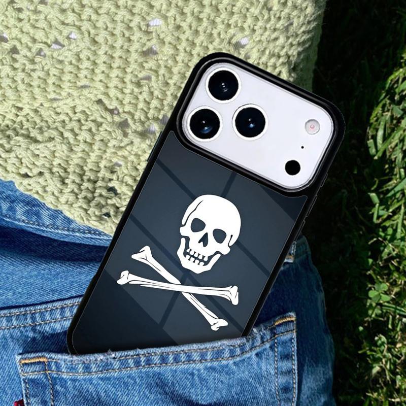 Pirate Skull Cross Bones mobile phone case Compatible with IPhone 17 16 15 14 13 12 11Pro Max 17 Air cover