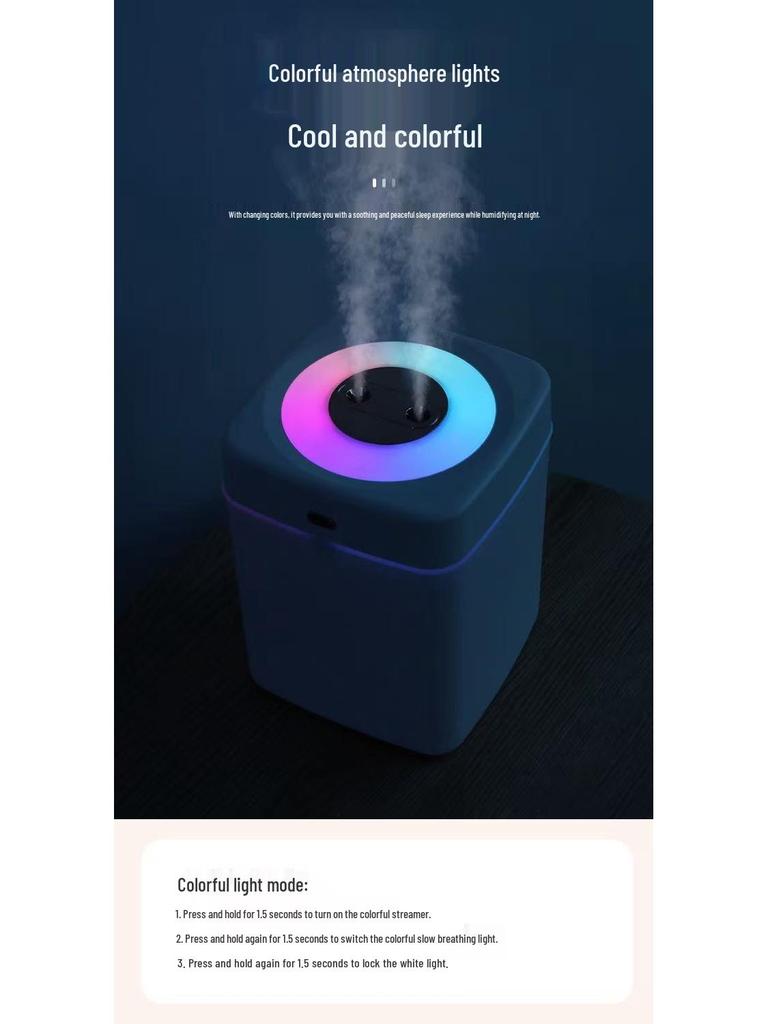 2L USB Dual/Single Spray Humidifier & Aroma Diffuser for Home/Car