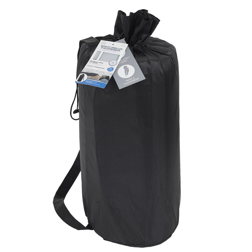 Les Trésors De Lily [A1808] - Tapis et coussin détente 'Accupression' gris - 68x42 cm