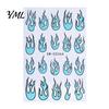 Seasonal Nail Stickers Women for Autumn Halloween, Pumpkin Spider Web Skull Flame Beginners Manicure Decal, DIY Art Supplies Holiday Party