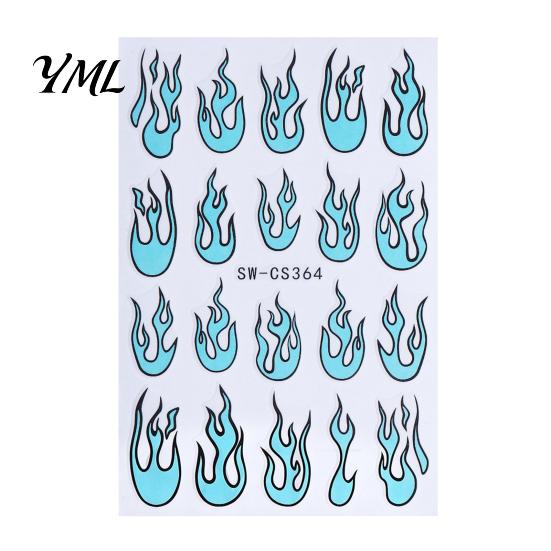 Seasonal Nail Stickers Women for Autumn Halloween, Pumpkin Spider Web Skull Flame Beginners Manicure Decal, DIY Art Supplies Holiday Party