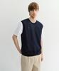 Deonseuteupomaen Sheer Layering Knit Vest_Unisex_Udsw6B131_Navy