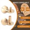 BHBL 10x Arc Solid Brass Button Stud Screw Nail Screw Back Leather Rivet Belt 10mm