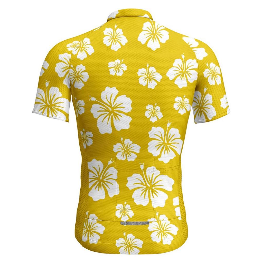 Summer Men's Short Sleeved Cycling Suit 3D Printed Elastic Tight Top