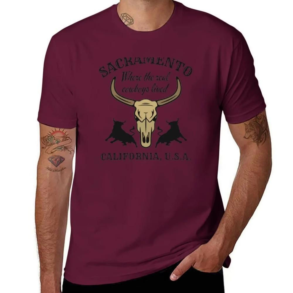 Retro Sacramento, California, S.U.A., Text Negru - Tricou Vintage Cowboy / Vintage Western tricouri vintage din bumbac pentru bărbați