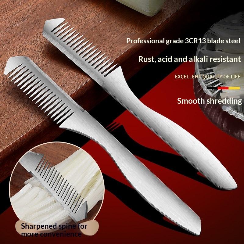 Stainless Steel Green Onion Shredder, Vegetable Slicer With Comfort Grip Multi-Functional Kitchen Tool For Onion, Carrot, Potato