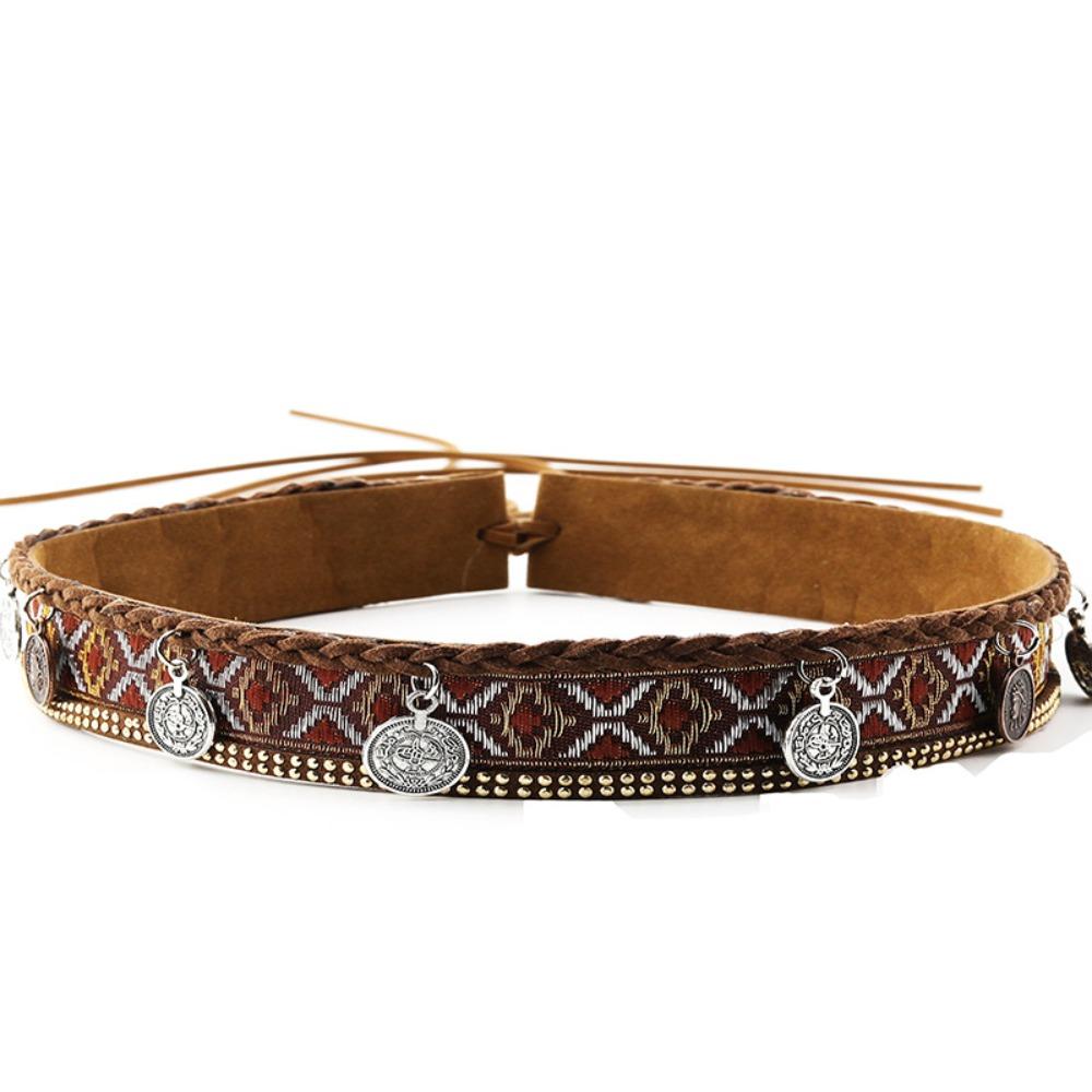 Fashion PU Cowhead Belt Adjustable Handwoven Hat Decoration Handmade Hats Bands Men