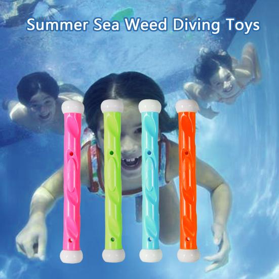 4Pcs Diving Toys Cartoon Safe Attractive Novelty Versatile Parent-child Interaction Multicolor Sea Weed Throwing Diving Toys Summer Toys