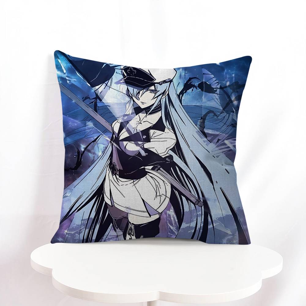 Esdeath Anime Cushion Cover Pillowcase Upholstery Sofa Throw Pillow Home Decor Pillowcas