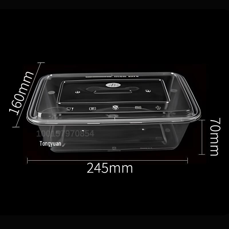 Tongyuan Disposable Rectangular Meal Prep Containers with Lids