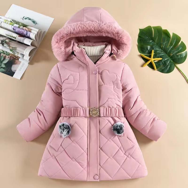 Giacca Bambina Autunno Inverno Tieni Caldo con Cappuccio Antivento Capospalla Compleanno Natale Cappotto Bambina 4-10 Anni Abbigliamento Bambini