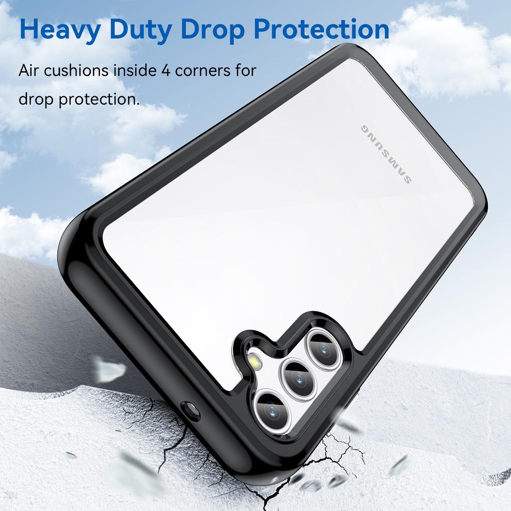 For Samsung Galaxy A14 5G/4G Phone Case,Scratch Resistant TPU Bumper+Acrylic Back Shell Protective Cover