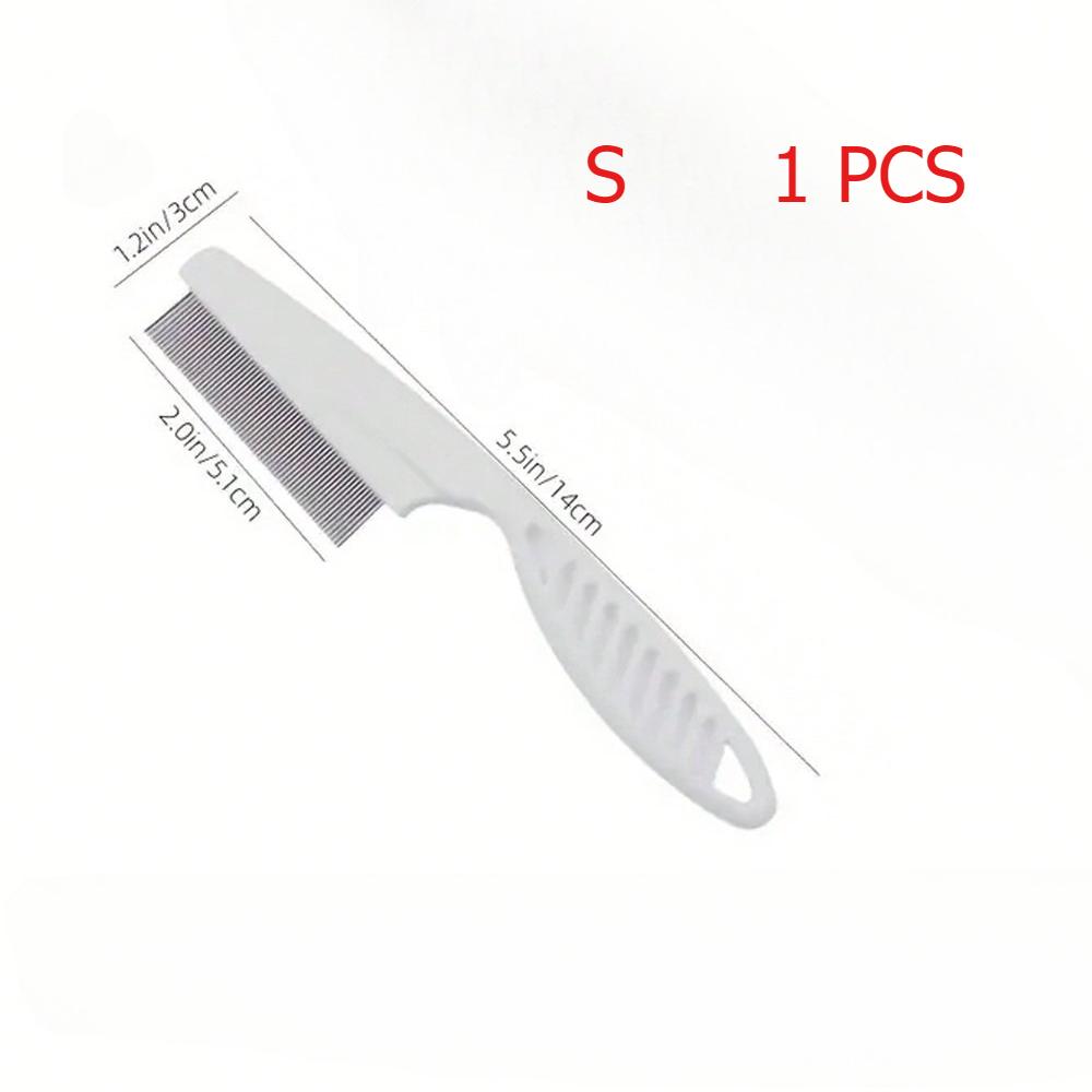 

1pcEssential White Pet Hair Comb for Cats Dogs Effortless Grip Good for Bathing Grooming Detangles Cleans Enhances Coat Health