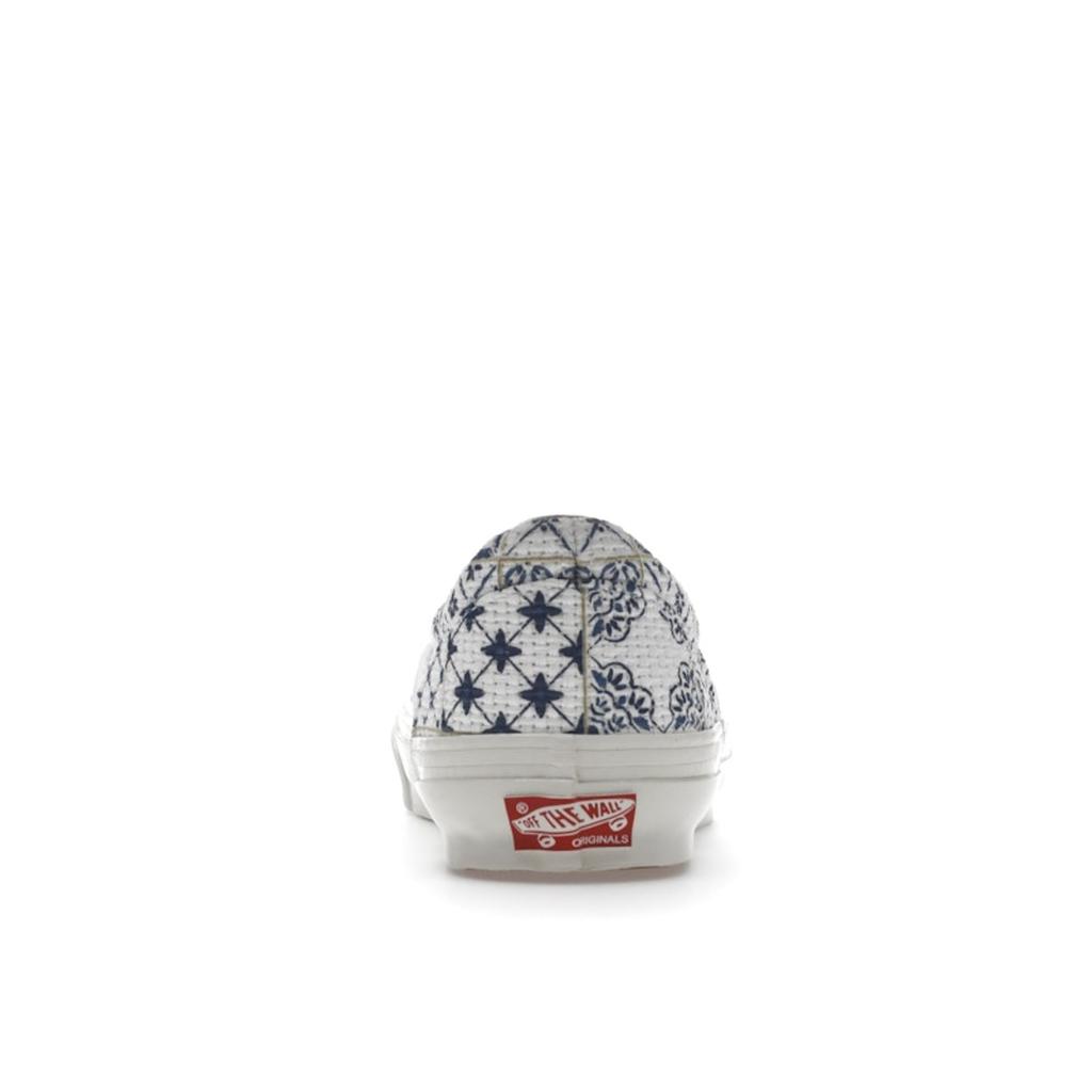 Vans Kith x OG Classic Slip-On LX Azulejo Tile Unisex Sneakers White VN0A32QNWHT