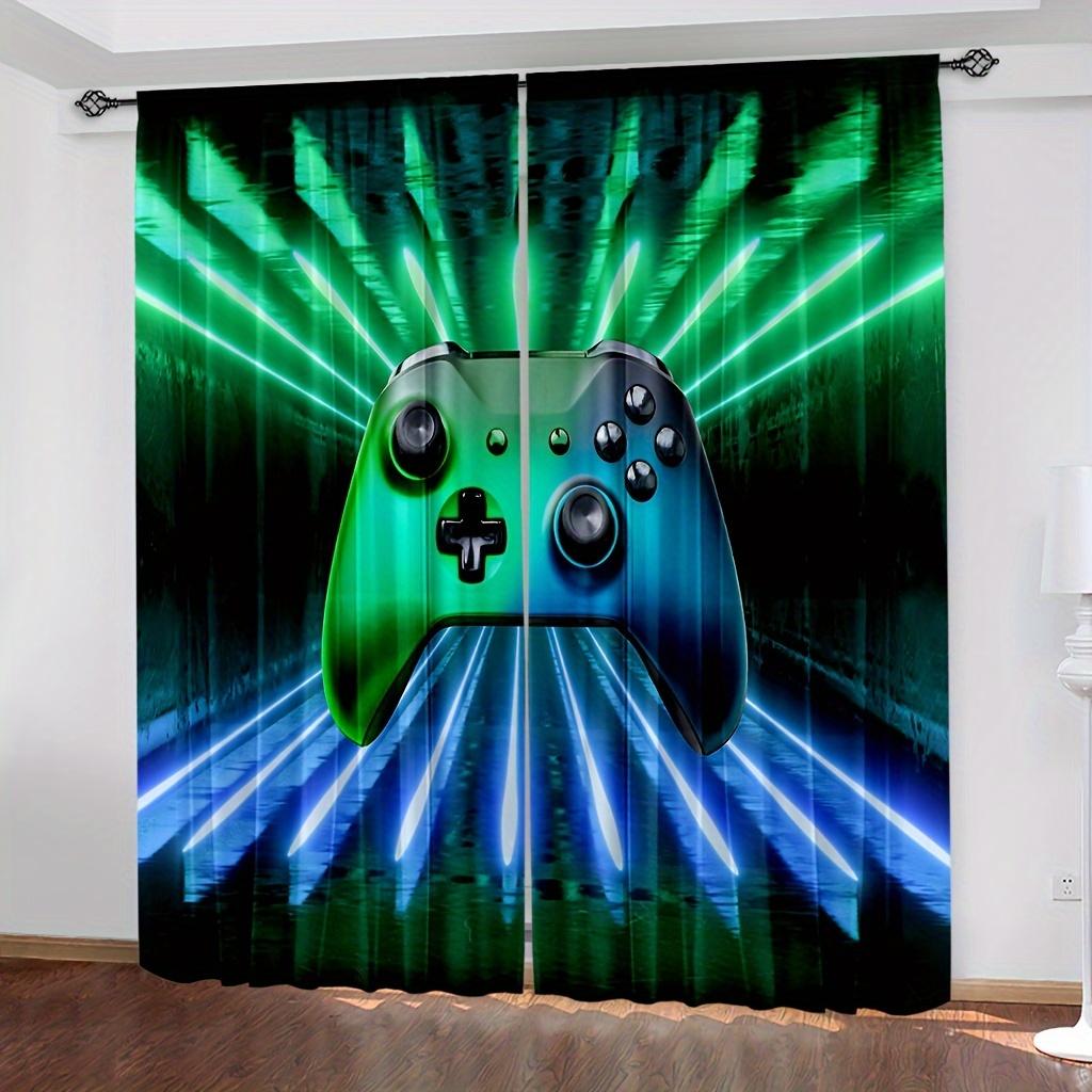 

2 шт. Шторы Shinny Lightsaber Gamed Pattern, декоративные шторы на окна, украшения для спальни, гостиной, домашнего декора 100W130H&Grommet Top