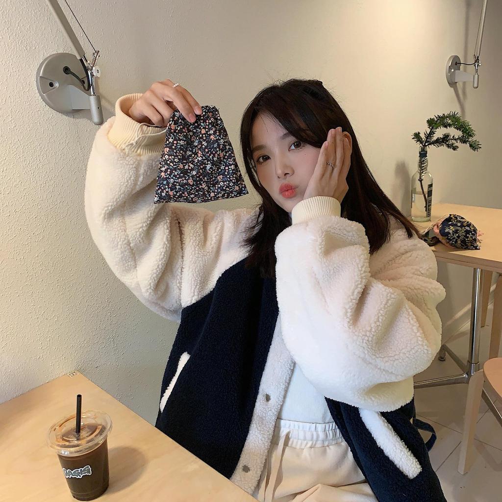 Retro Floral Corduroy Drawstring Bag - Small, Dustproof Organizer for Cosmetics, Jewelry, Stationery